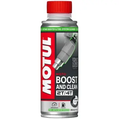 נוזל ניקוי מערכת דלק 200 BOOST AND CLEAN מ"ל מבית MOTUL